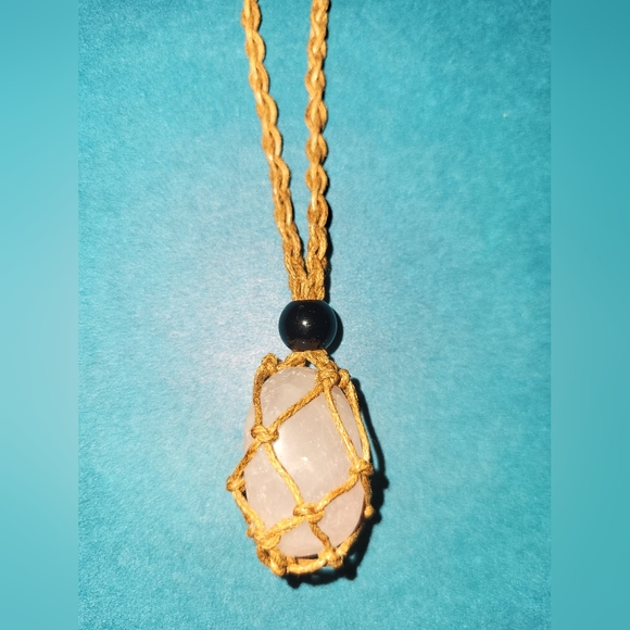 Healing Cage Necklace with Natural Stone. - Picture 1 of 5